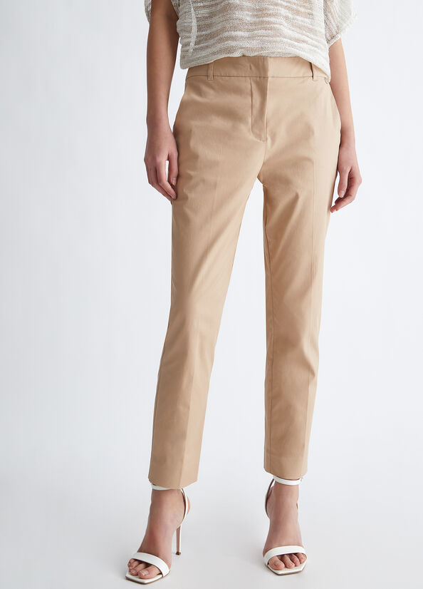 Beige Liu Jo Eco-Friendly Cigarette Women\'s Pants | SDC-492630