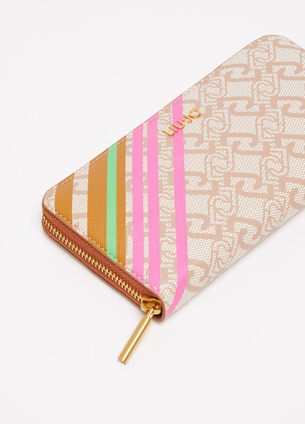 Beige Liu Jo Eco-Friendly With Print Women's Wallets | HVG-843759