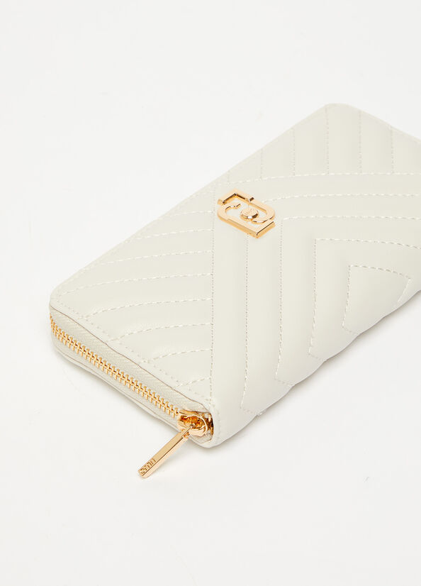 Beige Liu Jo Large Eco-Friendly Quilted Women's Wallets | ZIB-069481