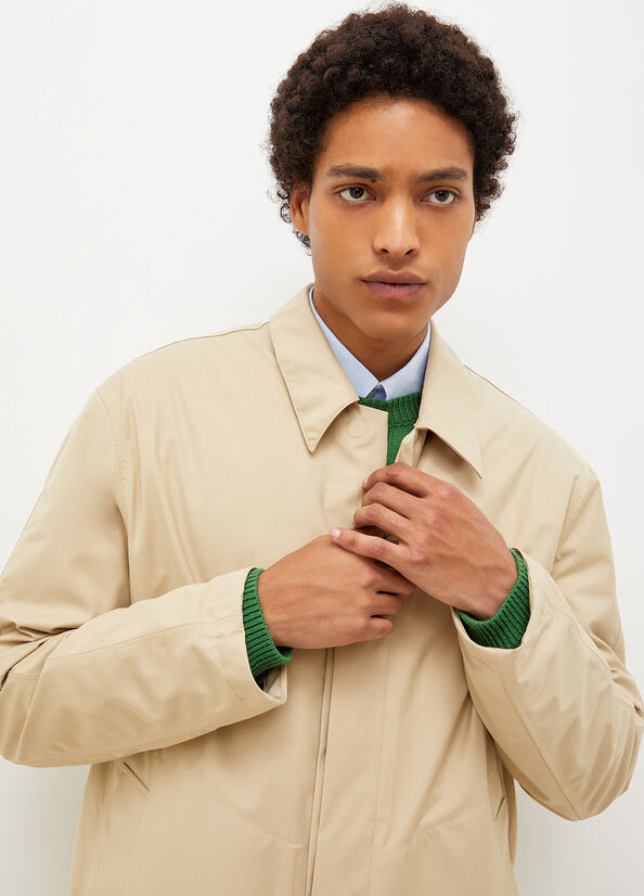 Beige Liu Jo Padded Trench Men's Jackets | UHQ-834569