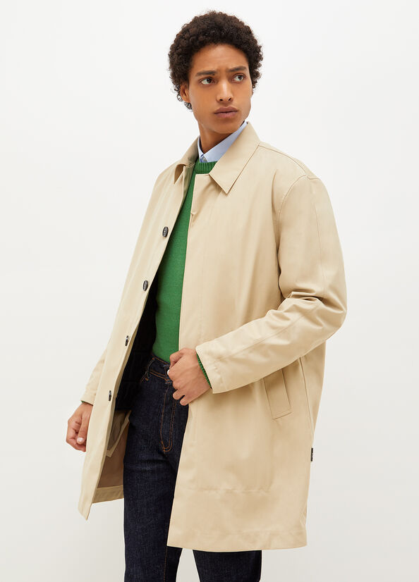 Beige Liu Jo Padded Trench Men\'s Jackets | UHQ-834569