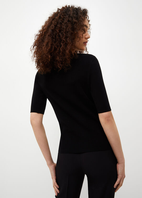 Black Liu Jo Eco-Friendly With Drops Women's Sweaters | BOH-164203