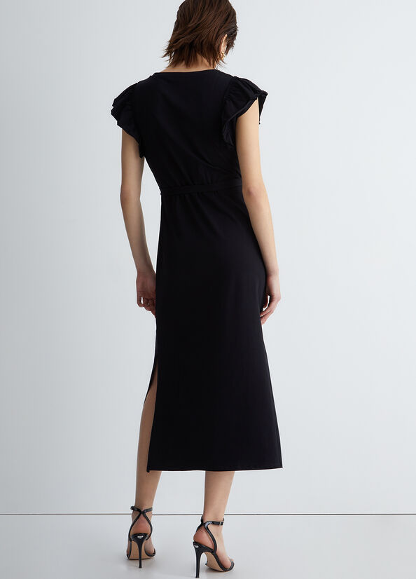 Black Liu Jo Eco-Friendly With Logo Women's Dress | SBK-590613