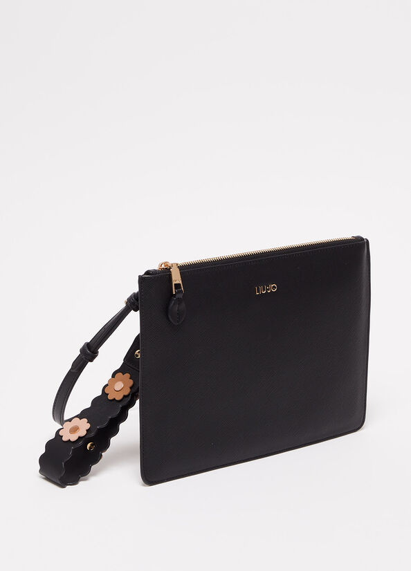 Black Liu Jo Eco-Friendly Women's Clutch Bag | PWE-360152