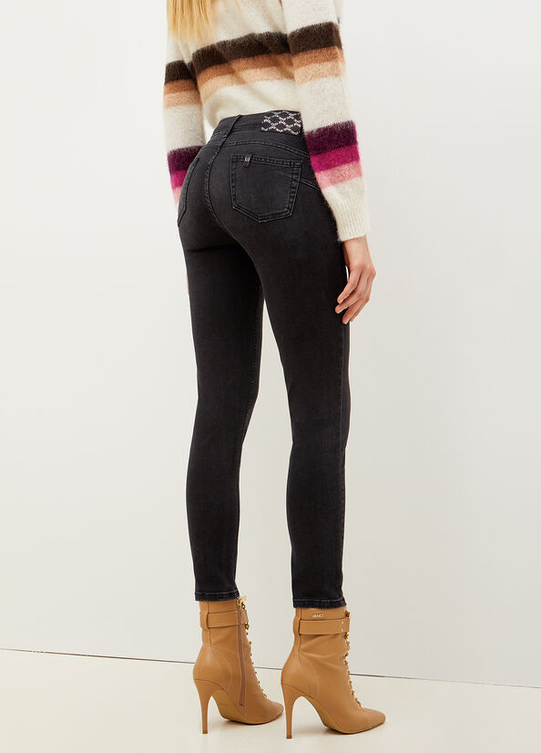 Black Liu Jo Eco-Friendly Women's Skinny Jeans | OJZ-604381