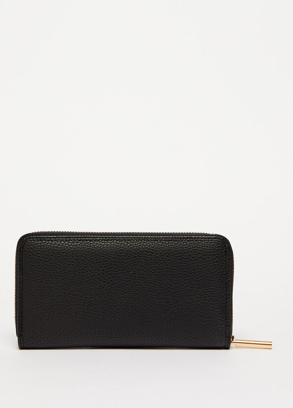 Black Liu Jo Eco-Friendly Zip-Around Women's Wallets | SBE-820634