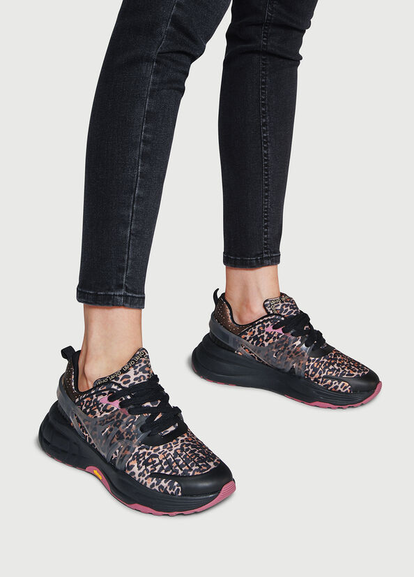 Black Liu Jo Powered By Vibram Women\'s Sneakers | ONW-169357