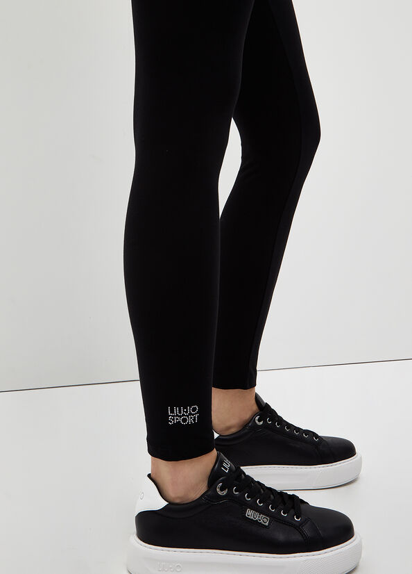 Black Liu Jo Stretch Jersey Leggings Women's Pants | SYL-620378