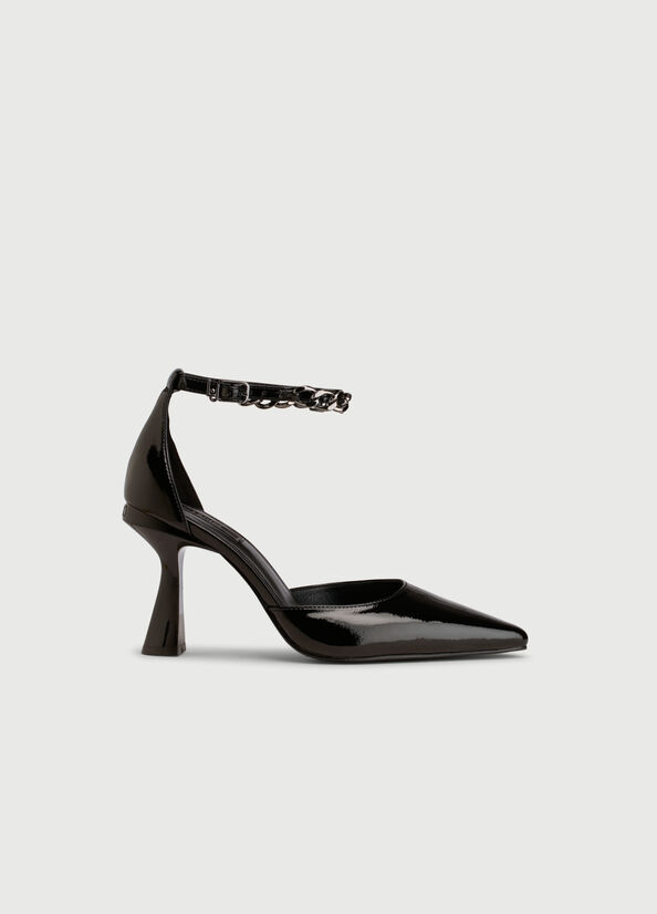 Black Liu Jo Two-Piece Patent Leather Women's High Heels | SLK-857342