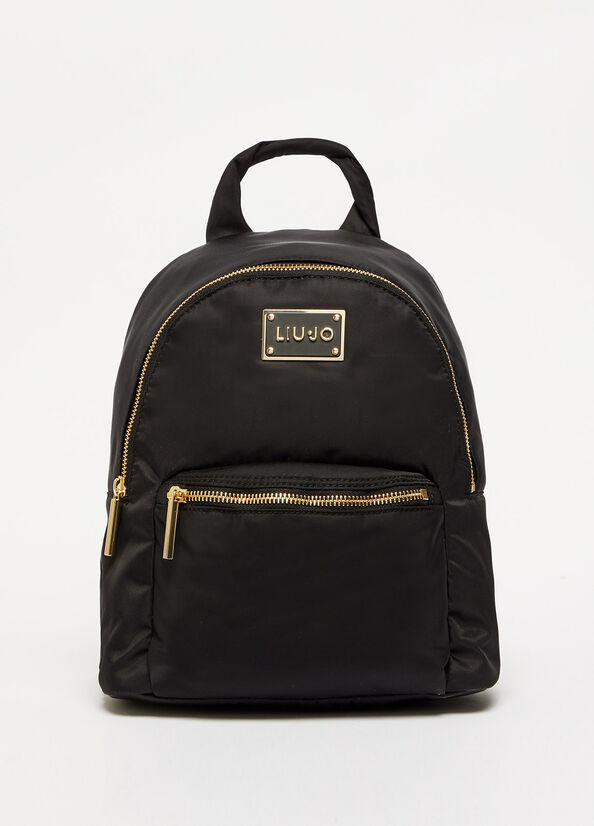 Black Liu Jo With Logo Women's Backpacks | BKA-347819