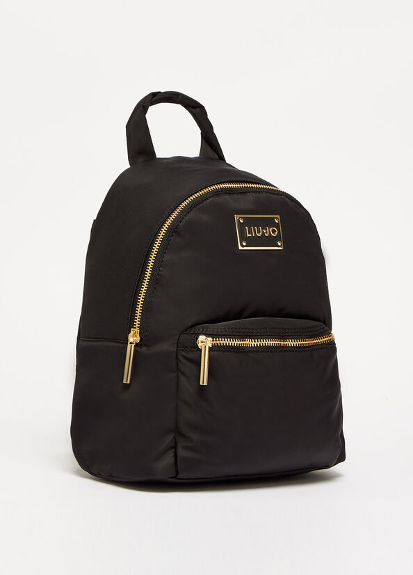 Black Liu Jo With Logo Women's Backpacks | BKA-347819