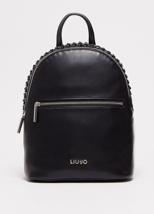 Black Liu Jo With Logo Women's Backpacks | QNI-152374