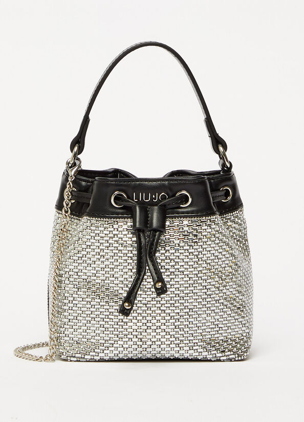 Black Liu Jo With Rhinestones Women's Bucket Bags | FCR-329518