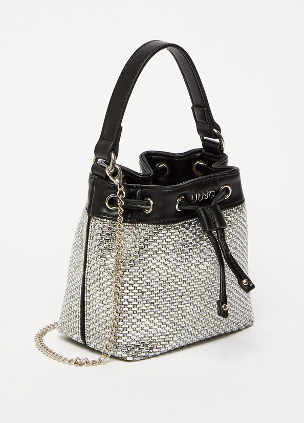 Black Liu Jo With Rhinestones Women's Bucket Bags | FCR-329518