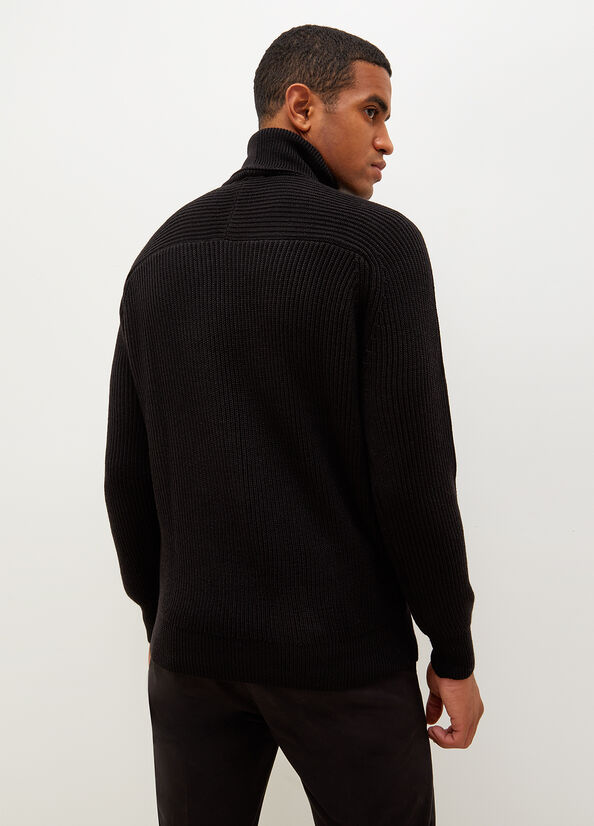 Black Liu Jo Woollen Turtleneck Men's Sweaters | CFB-291768