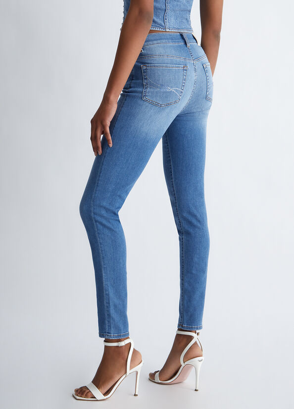 Blue Liu Jo Authentic Denim Women's Skinny Jeans | AFP-104329