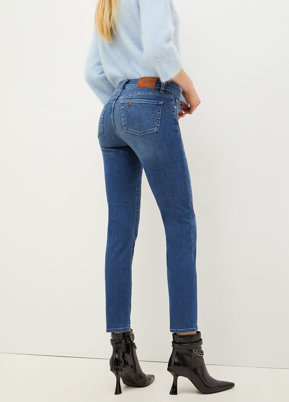 Blue Liu Jo Denim Authentic Women's Slim-Fit Jeans | KLW-468105