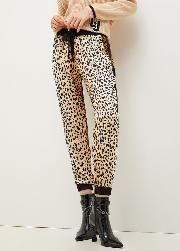 Brown Liu Jo Animal-Print Jogging Women\'s Pants | HVB-287496