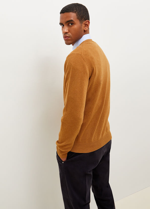 Brown Liu Jo Cashmere Pullover Men's Sweaters | WFV-073425