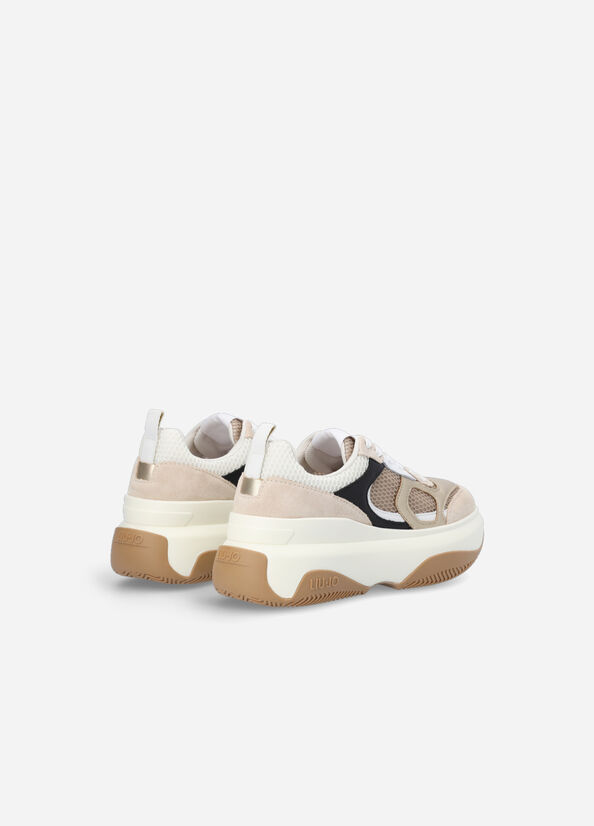 Brown Liu Jo Chunky Leather Women's Sneakers | JHA-207495