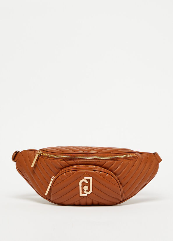 Brown Liu Jo Eco-Friendly Quilted Women's Belt Bags | RZV-479563