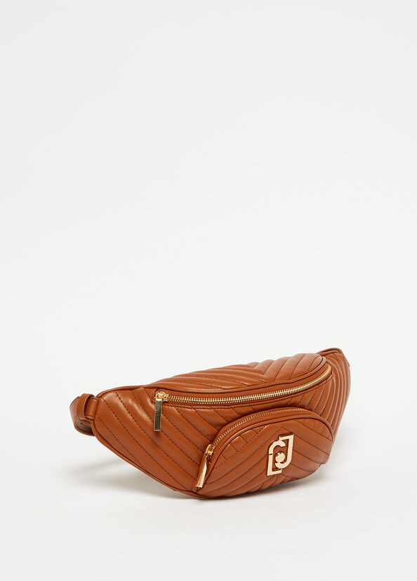 Brown Liu Jo Eco-Friendly Quilted Women's Belt Bags | RZV-479563