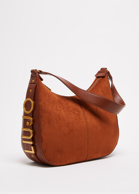 Brown Liu Jo Suede Shoulder Women's Shoulder Bags | KUS-582394