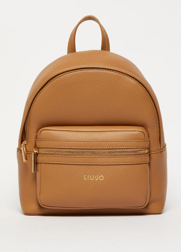 Brown Liu Jo With Logo Women's Backpacks | URT-278605