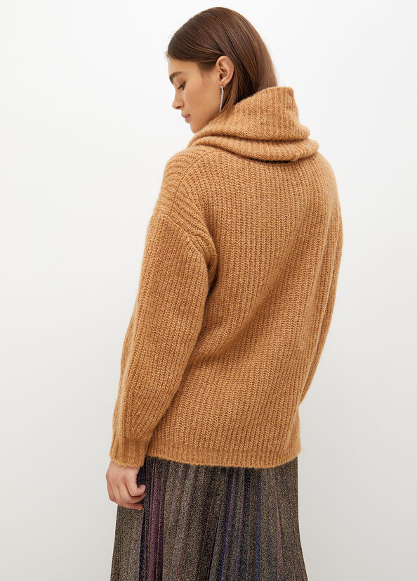 Brown Liu Jo Wool Blend Women's Sweaters | USB-915307