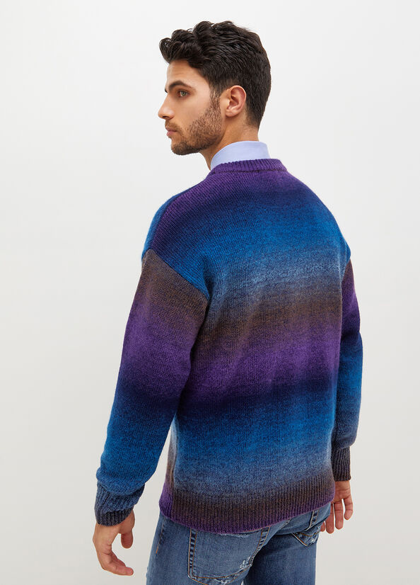 Dark Blue Liu Jo Gradient Men's Sweaters | QVC-128306