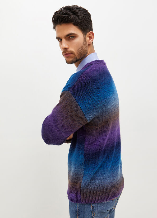 Dark Blue Liu Jo Gradient Men's Sweaters | QVC-128306