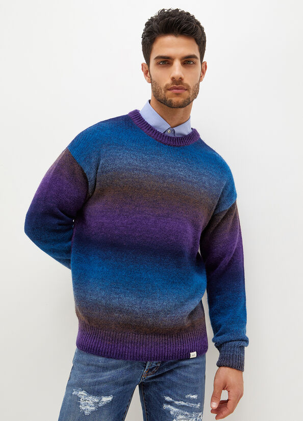 Dark Blue Liu Jo Gradient Men\'s Sweaters | QVC-128306