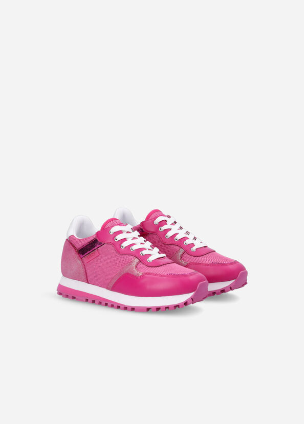 Fuchsia Liu Jo Brighty Mesh Women's Sneakers | KQT-821409