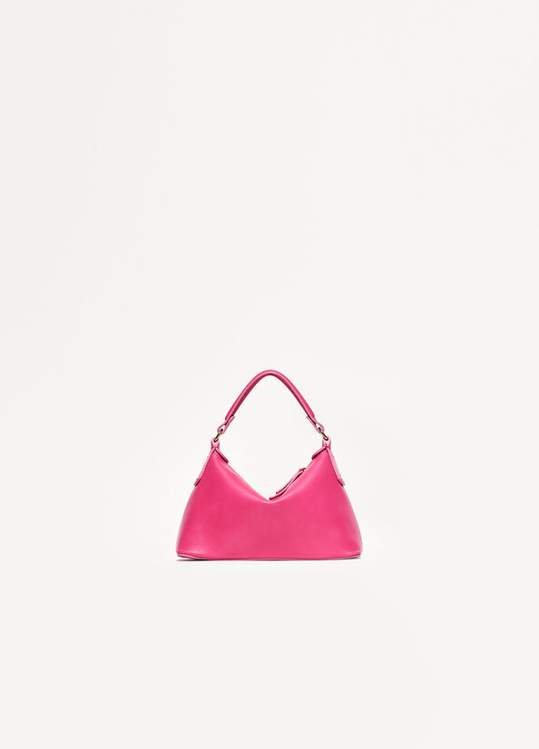 Fuchsia Liu Jo Leather Mini Hobo Women's Crossbody Bags | BJX-672834