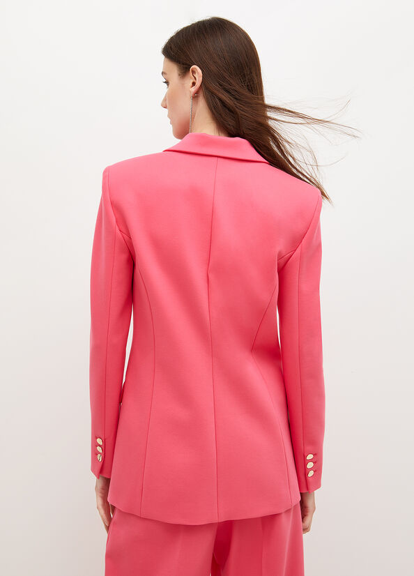 Fuchsia Liu Jo Stretch Viscose Blazer Women's Jackets | SPX-152874