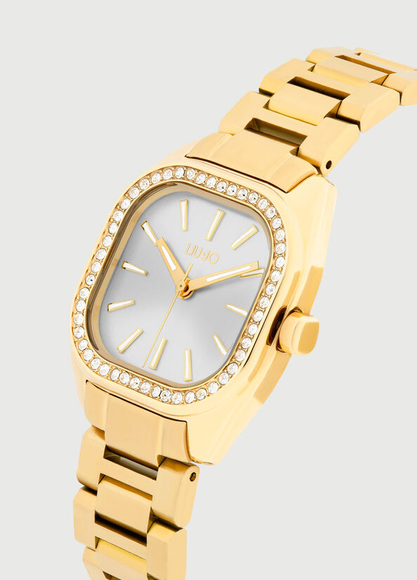 Gold Liu Jo Steel With Diamantés Women's Watches | BFP-631048