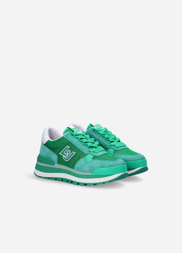 Green Liu Jo Brighty Mesh Women's Sneakers | HER-679435