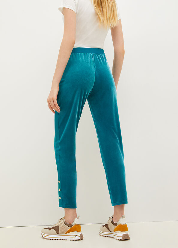 Green Liu Jo Chenille Jogging Women's Pants | FLV-924063