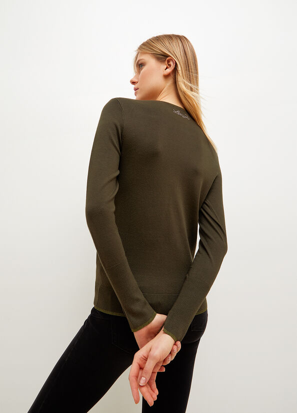 Green Liu Jo Eco-Friendly Lurex® Women's Sweaters | YVN-172469