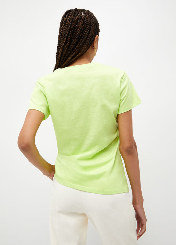 Green Liu Jo Eco-Friendly With Logo Women's Tops | TVR-368215