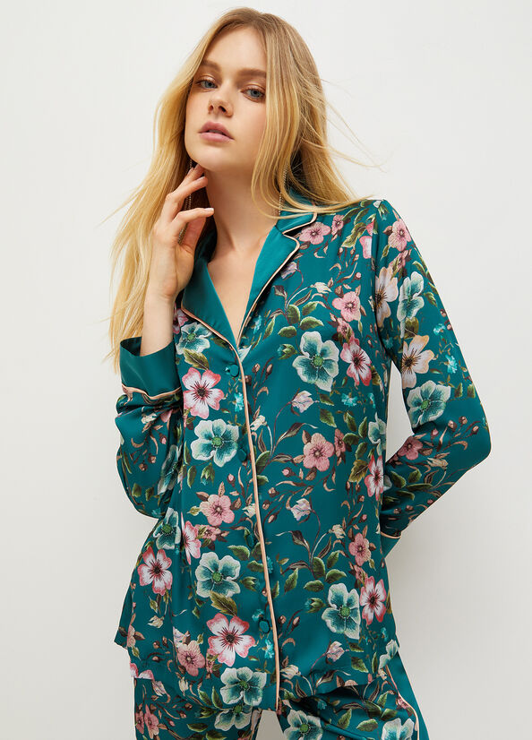 Green Liu Jo Floral Women\'s Jackets | JXR-618395