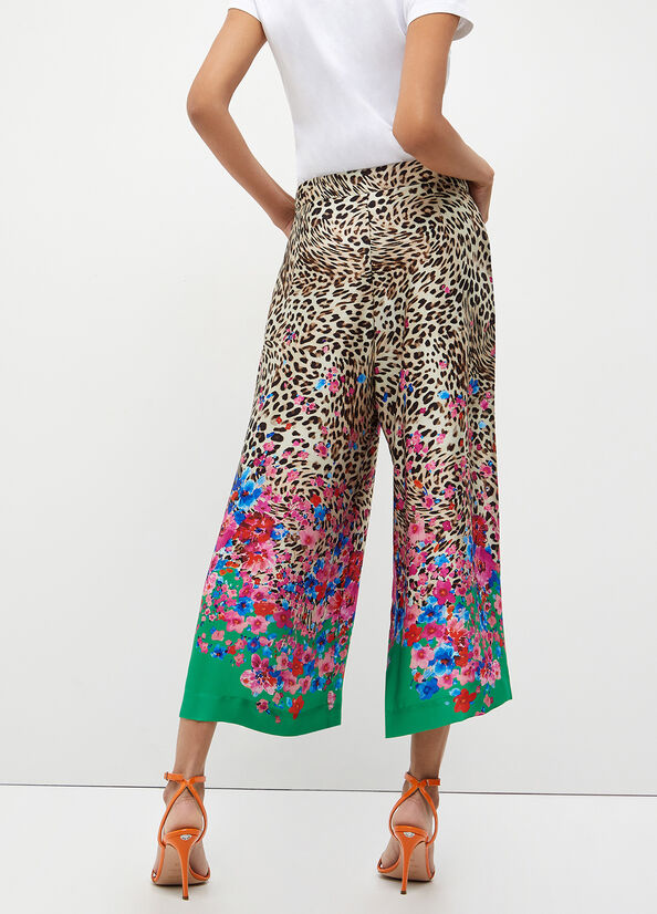 Green Liu Jo Printed Palazzo Women's Pants | VUP-362580