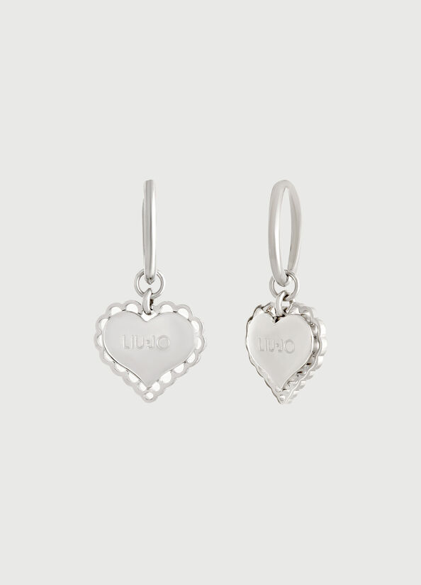 Grey Liu Jo Earrings With Hearts Women's Jewelry | OBK-897056