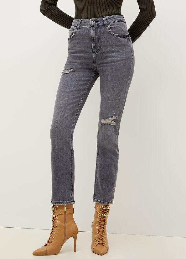 Grey Liu Jo Eco-Friendly Straight Women\'s Straight-Fit Jeans | IDR-749012