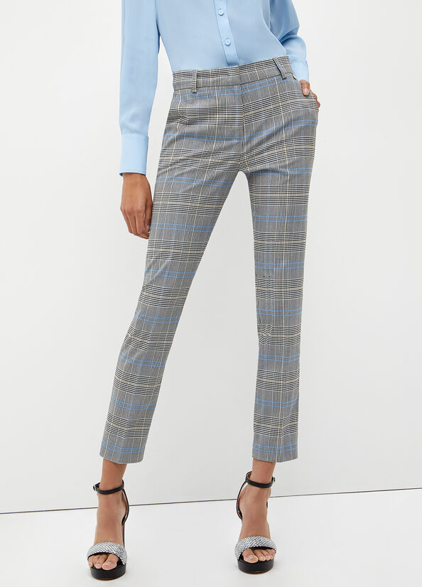 Grey Liu Jo Glen Plaid Women\'s Pants | AVQ-218605