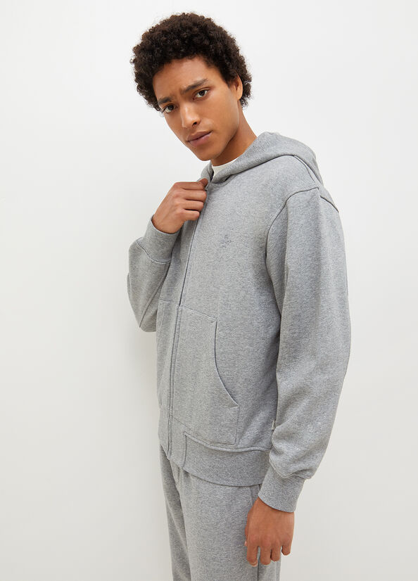 Grey Liu Jo Hooded With Zip Men\'s Sweaters | HLG-091283