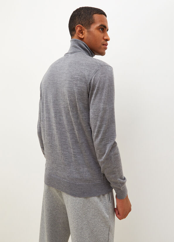 Grey Liu Jo Virgin Turtleneck Men's Sweaters | WAO-402851