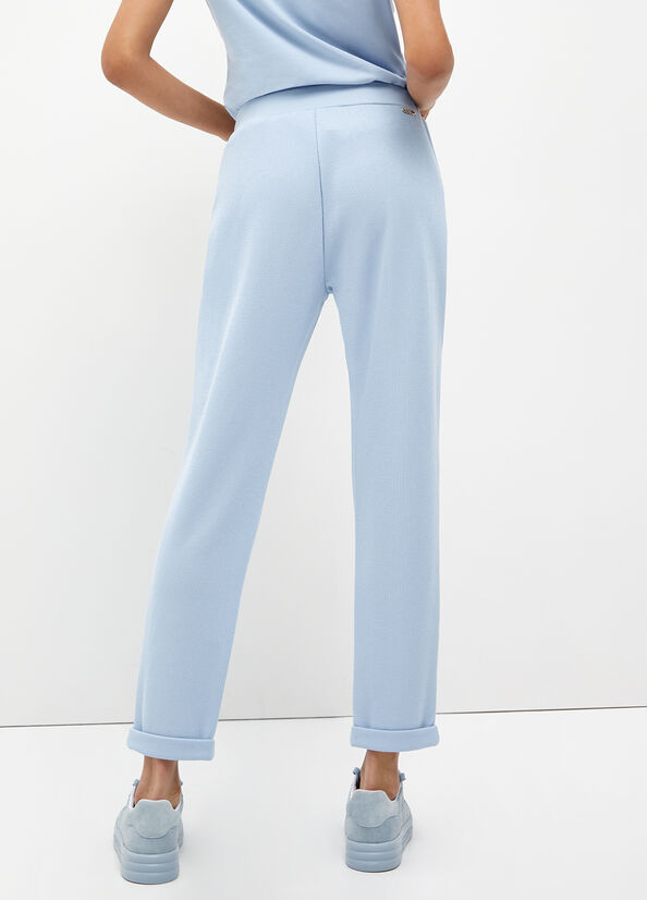 Light Blue Liu Jo Eco-Friendly Jogging Women's Pants | TBA-409265