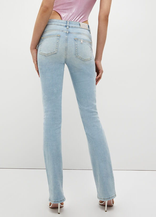 Light Blue Liu Jo Stretch Denim Cut Women's Skinny Jeans | NGW-138750