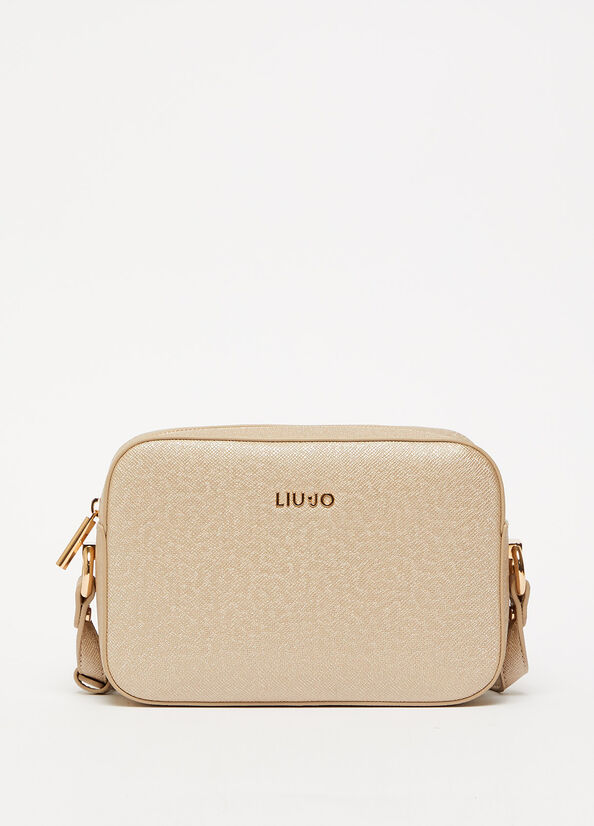 Light Gold Liu Jo Crossbody With Logo Women's Handbag | WJR-475912